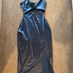 Elegant Black Satin Dress
